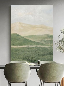 paisaje abstracto Montajes arte de pared verde minimalismo Pinturas al óleo